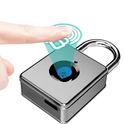 Indoor New Mini Fingerprint Padlock Case Bag Electronic Lock Small Lock Learning Dormitory Locker Fingerprint Lock