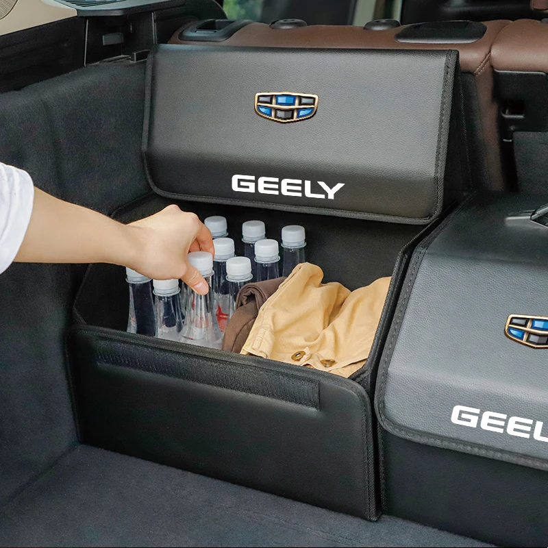 1Set  Car Trunk Organizer Box Foldable Storage Tidying Bag Accessories For Geely Boyue Haoyue Vision-X3 New Emgrand Vision