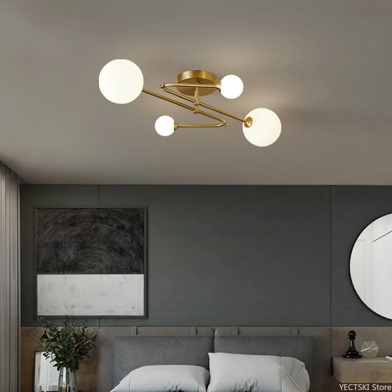 Modern Simple Nordic Chandelier Lamps Lighting Molecular Bedroom Lights Creative Personality Living Room Lights