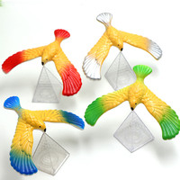 New Balancing Eagle with Pyramid Stand Magic Bird Desk Decor Funny Gadgets Novelty Toys for Children's Gift Miniature Figurines