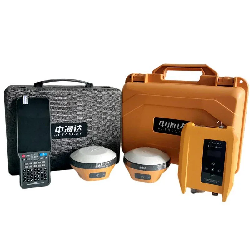 مجموعة روفر قاعدة Hi Target V200 عالية الأداء جهاز استقبال Gps Rtk Gnss 1408 قنوات أداة مسح الأراضي V200