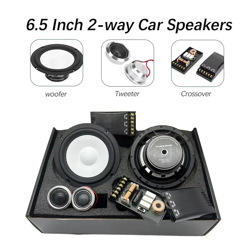 Kevlar Fiber Midbass 6.5 Car Speaker Component System With Neodymium Silk Dome Tweeter 160W for F150