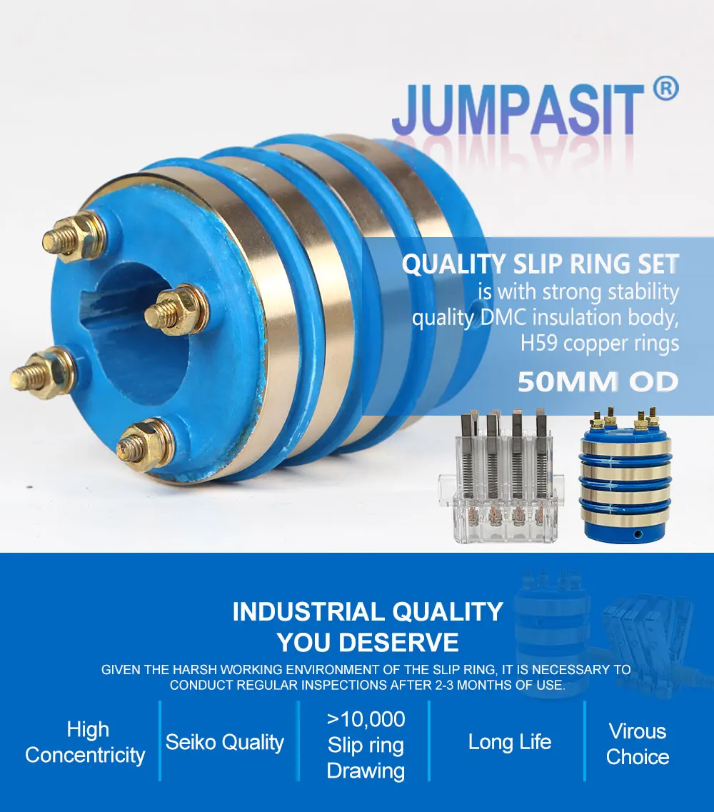 Jumpasit J204 OD 50mm Traditioneller Schleifring und Kohlebürsten zur Strom- oder Signalübertragung – Detail 1