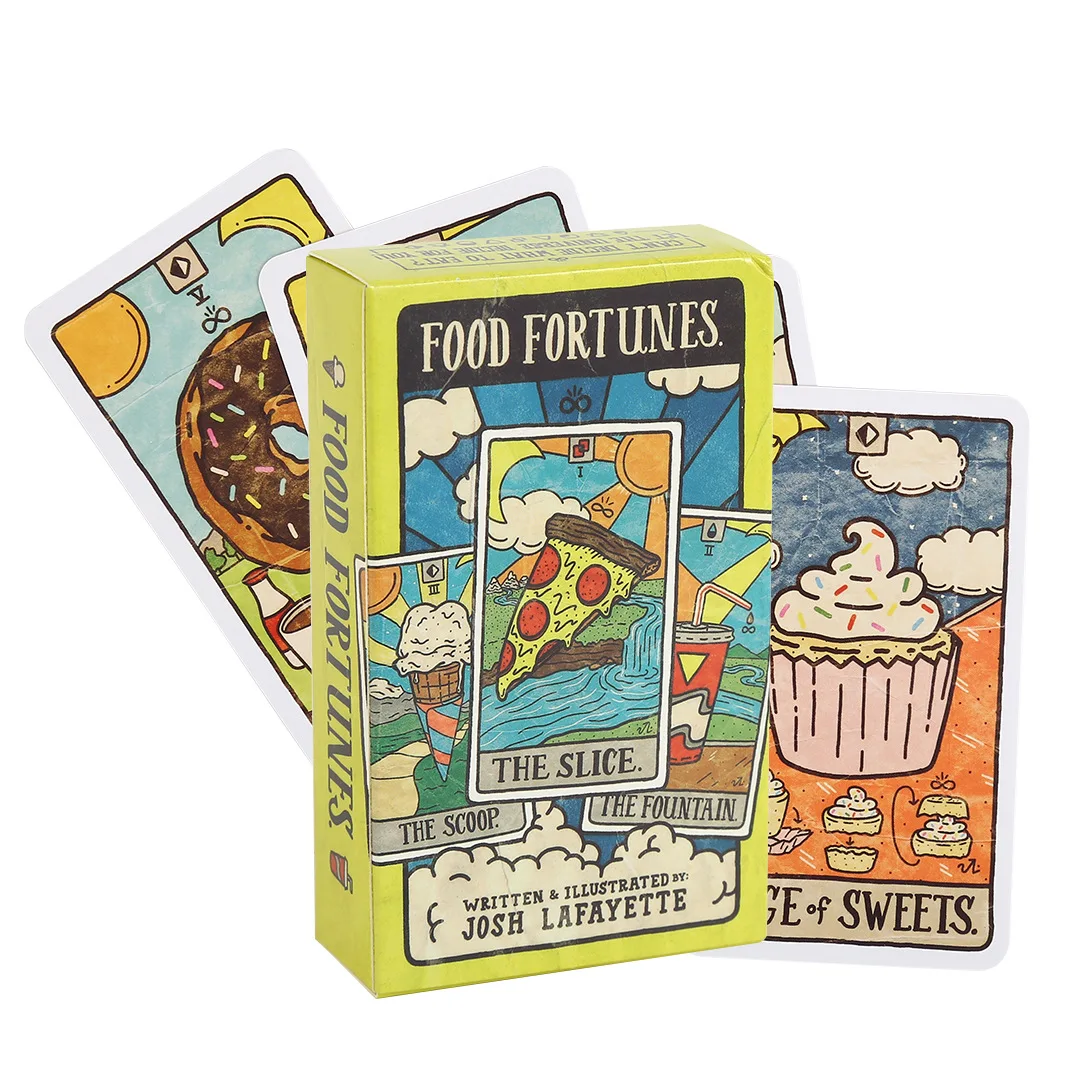 

A set of food tarot cards - 78 food-themed fortune-telling game cards, made of cardstock, suitable for players over 14 years old