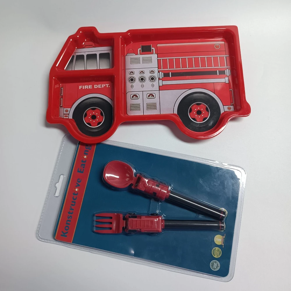 

Food-grade PP TPE Soft Rubber Tableware Dinnerware Sets Baby Feeding Set Spoon Bowl Dinner Spoon Fork Plate for Kids Children