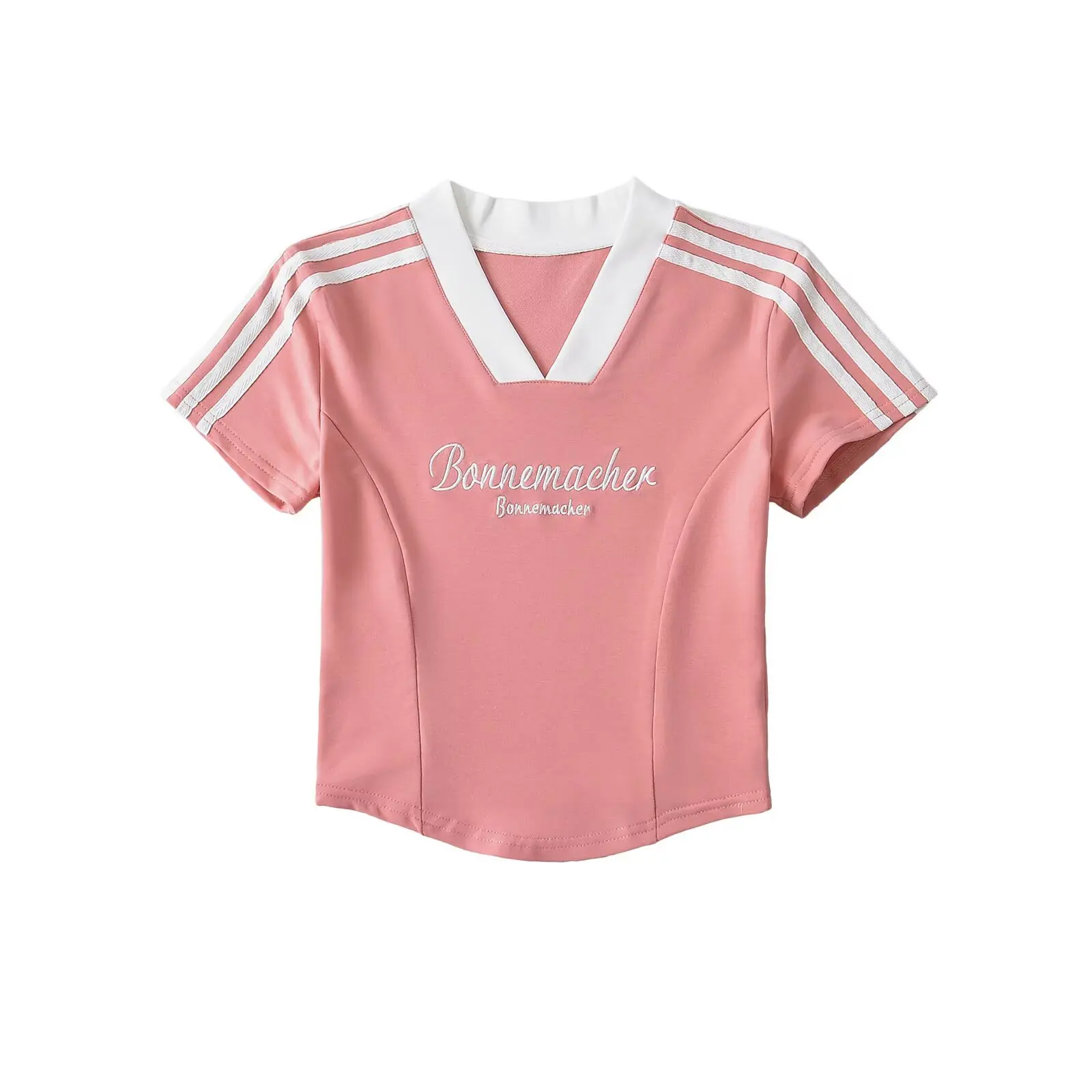 アメリカンレトロホットガール V-ne スリムフィット or Sve T-irt 女性夏の純粋な欲望 or Sle スポーツトップトレンディなストリート