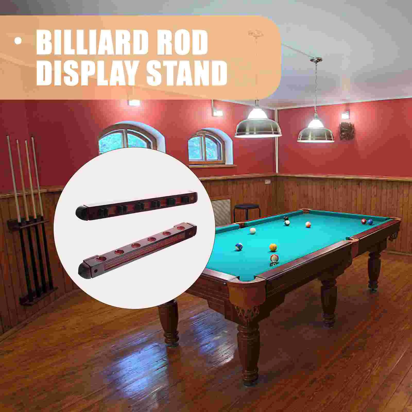 Pool Table Rods Clip Billiard Supplies Rack Cue Can Hold 6 Cues (red) Wall Holder for