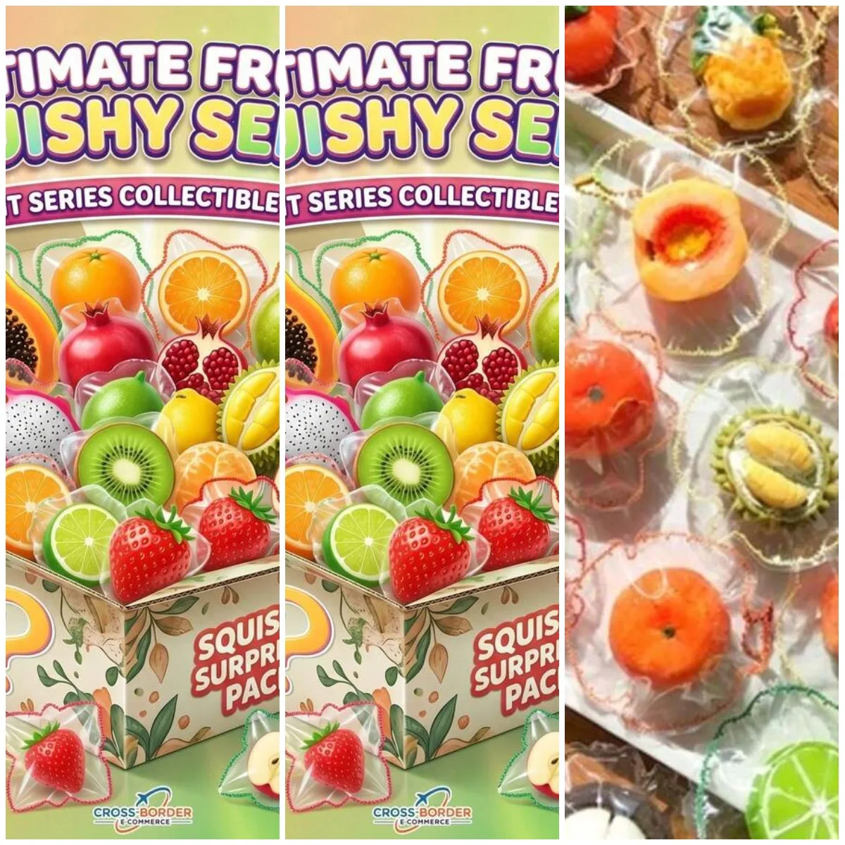 

[Limited-Time Offer]Buy 1 Get 2 FREE! Kawaii Fruit Squishy Blind Box, Super Soft Food Squeeze Toys, Cute Mango/Strawberry/Durian