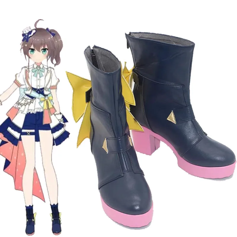 

VTuber Natsuiro Matsuri Cosplay Shoes Hololive 4th Fes Virtual YouTuber High Heel Boots Artificial Leather Shoes