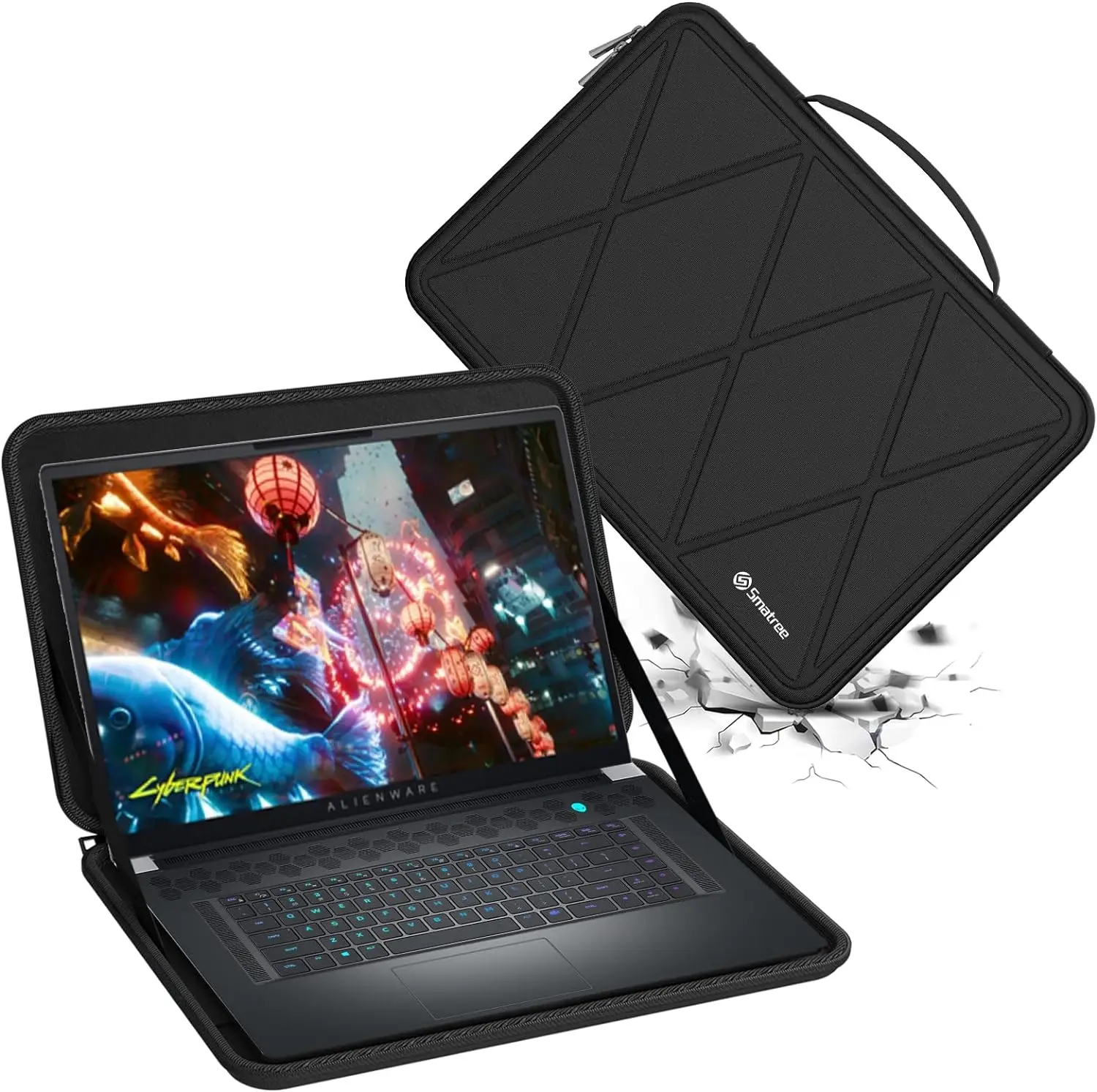 

17.3 inch Gaming Laptop Hard EVA Protective Sleeve Case for Dell Alienware x17 R2/M17 R5 Gaming Laptop, Anti-Shock Notebook Bag