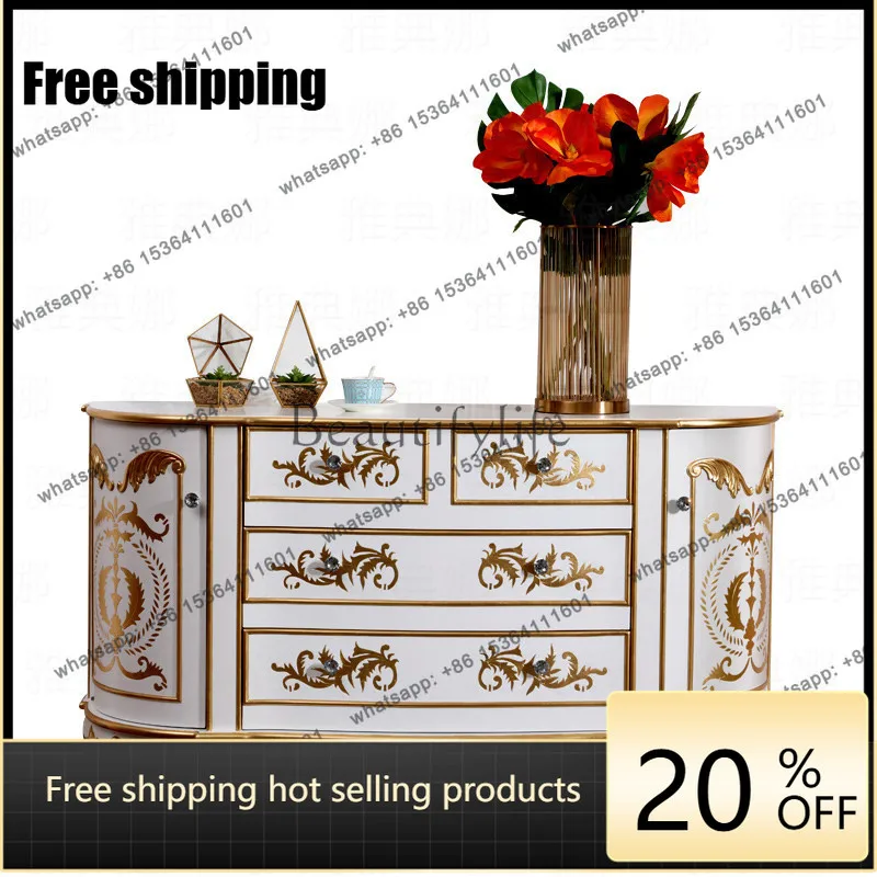 

European luxury paint home decoration cabinet living room entrance partition cabinet