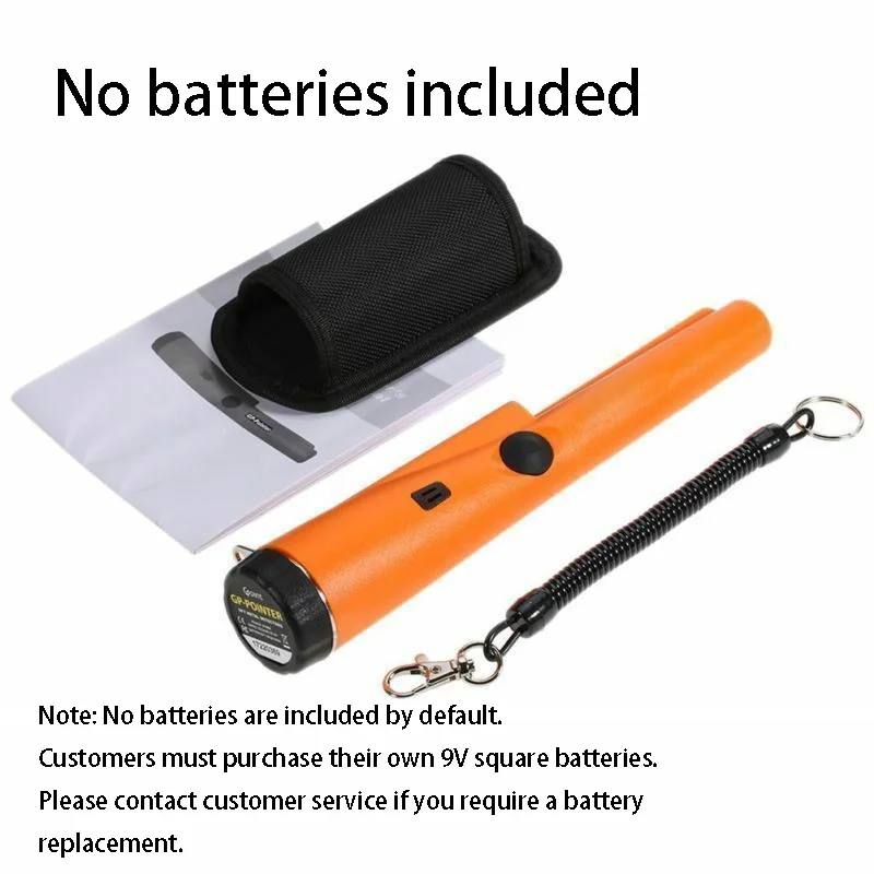 Metal Detector Pinpointer Professional Waterproof Handheld Search Treasure Pinpointing Finder Probe No 9V Batteries Included