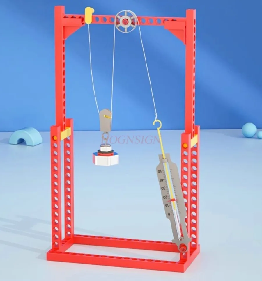 

1set Children's pulley system play teaching tool model, fixed pulley, student science small experiment, manual
