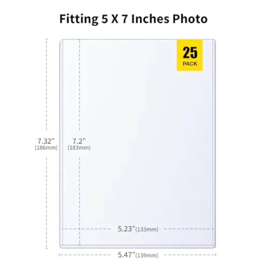 5x7 Toploader Clear Rigid Photo Protectors for Your Precious Memories Durable Hard Plastic Sleeves 25 Pack