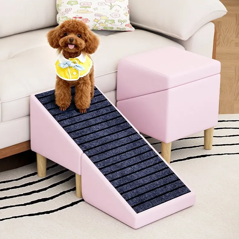 #Factory Direct Sales Folding Dual-purpose Stool Pet Climbing Ladder Step Up Sofa Bedside Foldable Stool Multifunctional