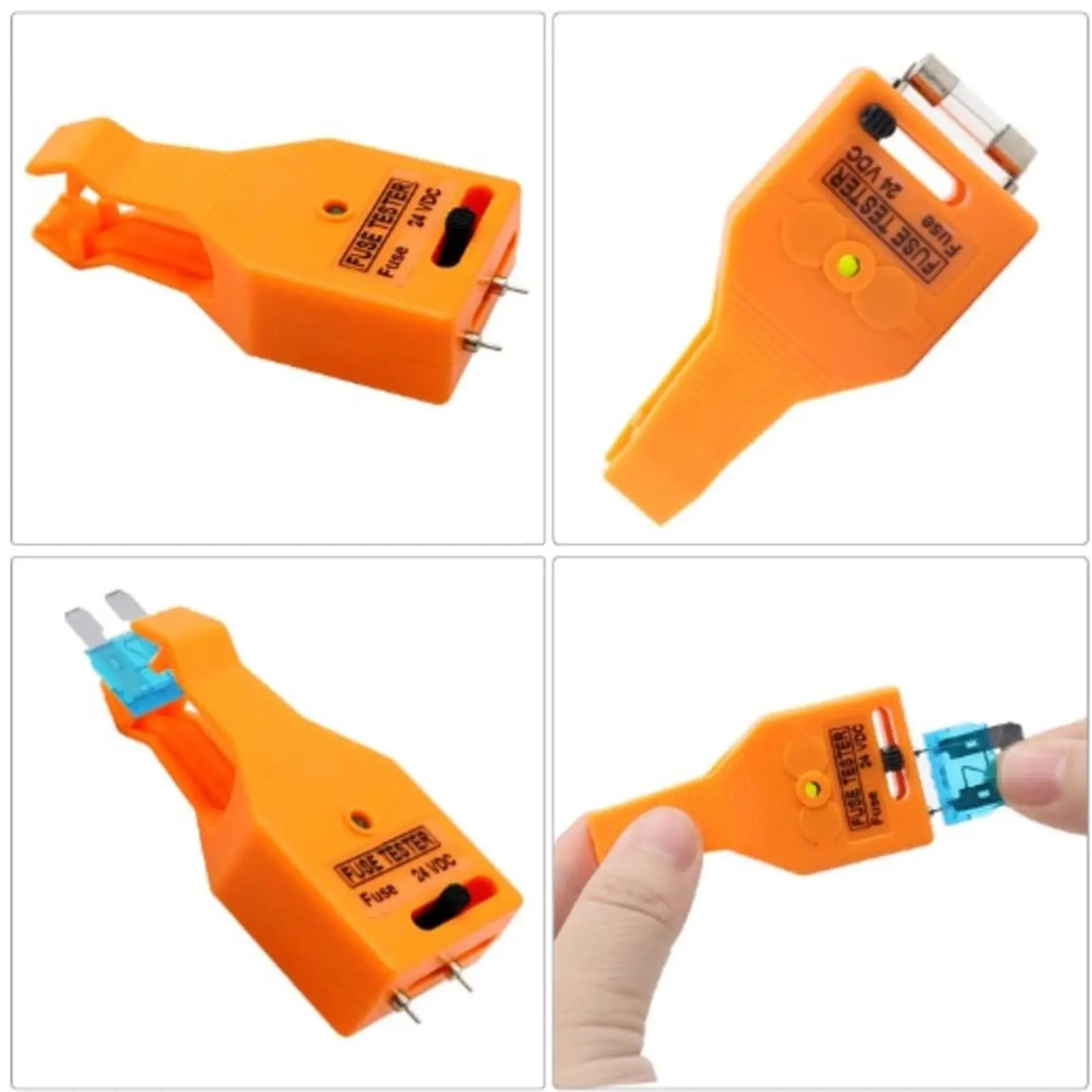 Fuse Tester DC 24V Automotive Tester Blade Puller Multi-Functional Car Checker Puller Removal Tool for Mini/Standard Blade