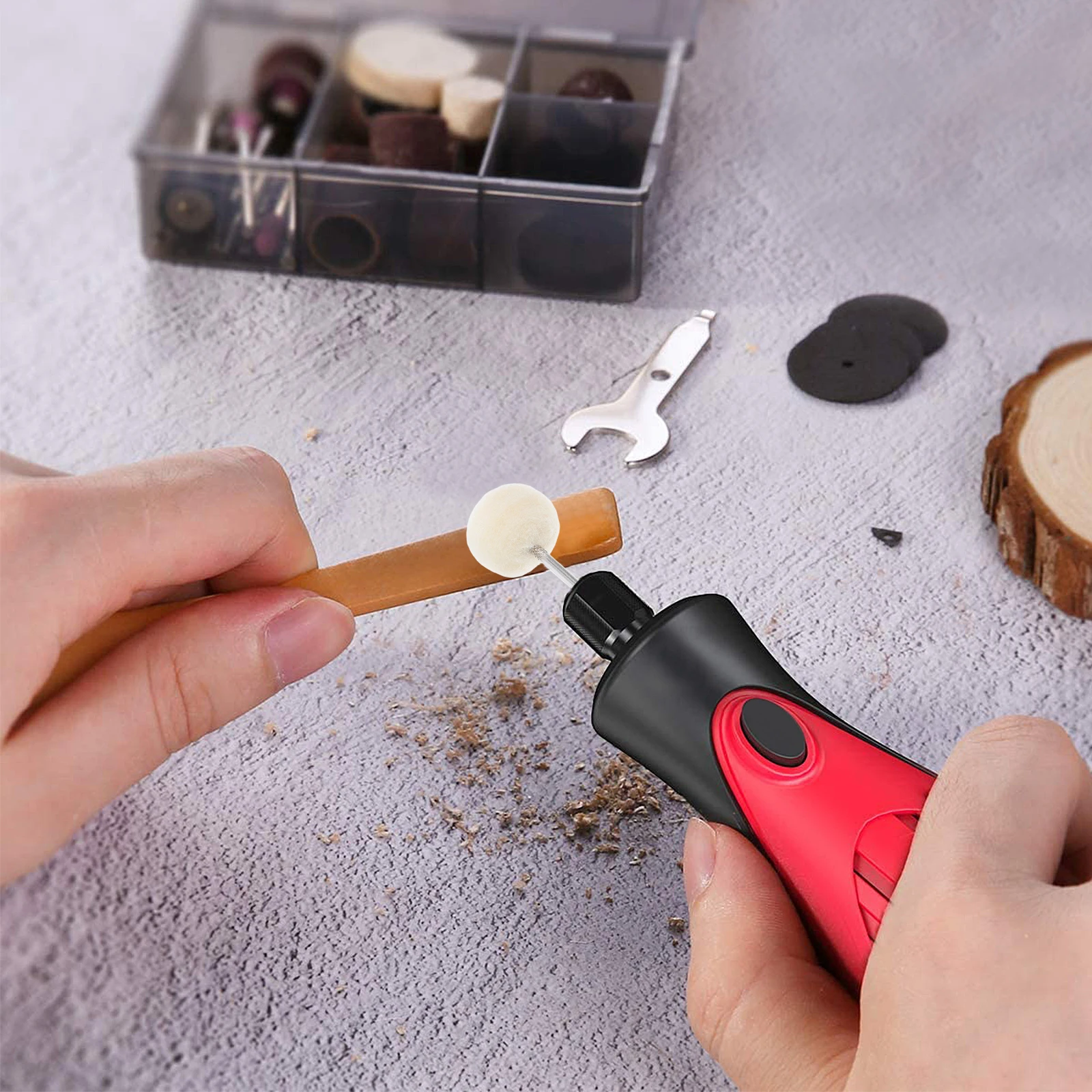 

20 pcs Polishing Wheel Buffing Tools Fine Finish Wood Stone Carving Cleaning Brushes Set Long Lasting Abrasive Discs