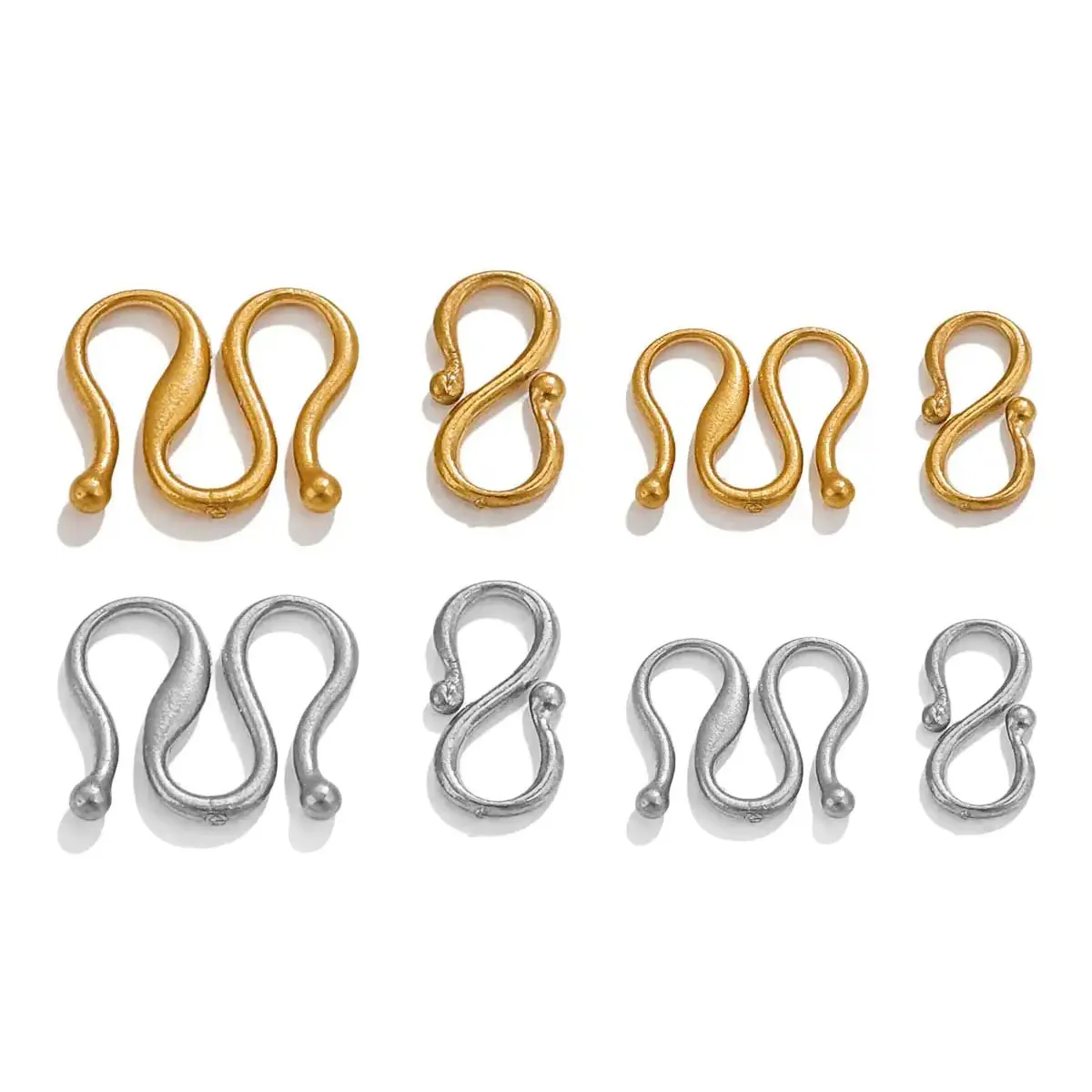 

10pcs Stainless Steel S M Shape Jewelry Clasps Hooks End Clasp Connector For Bracelet Jewelry Making Supplies Finding Supplies
