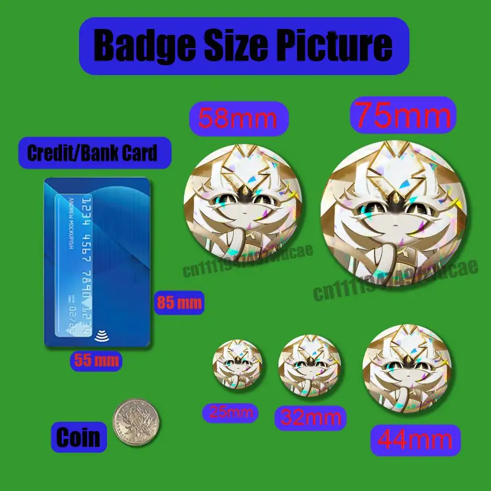 For Mystic Flour Cookie Badge Case DIY Pin Insignia Emblem Round Gift Cosplay Laser Film Cover