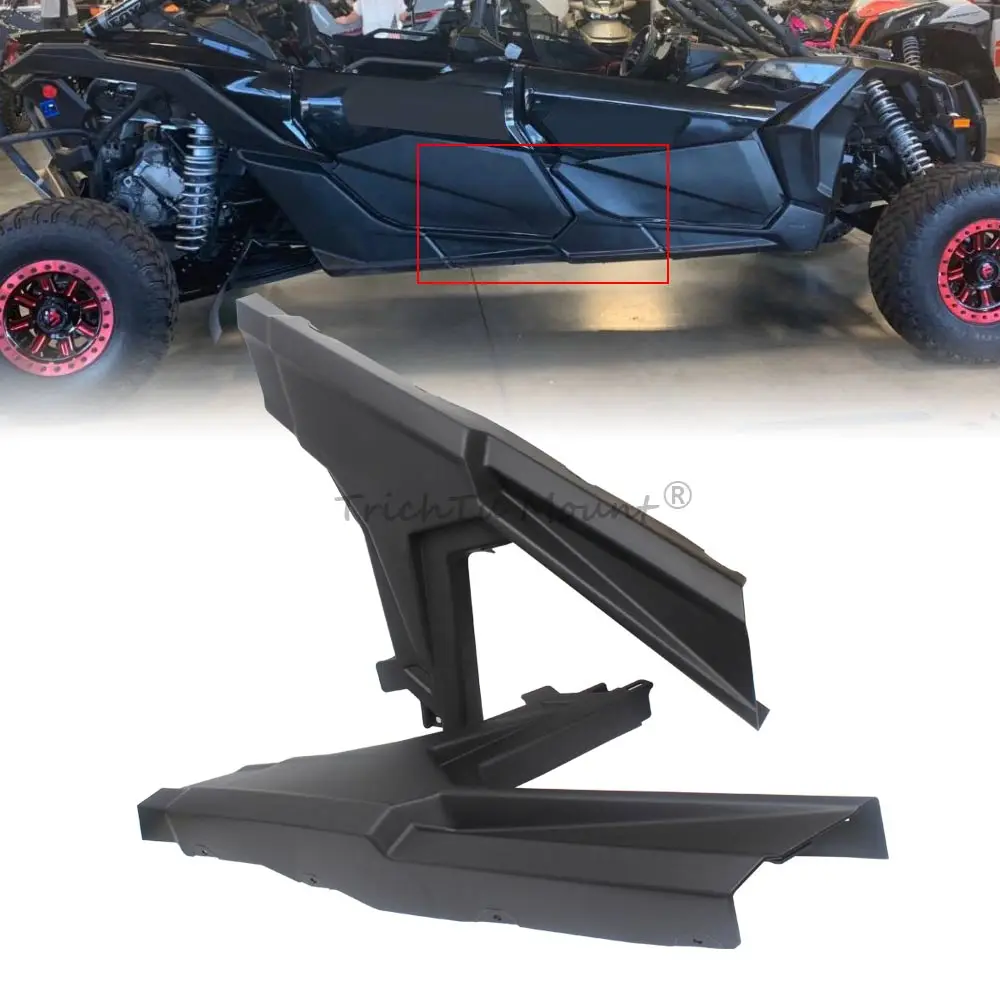UTV Accessories Front Door Lateral Panels Protector Cover For Can-Am Maverick X3 Max 4 Seaters Models 2017-2023 Matte Black