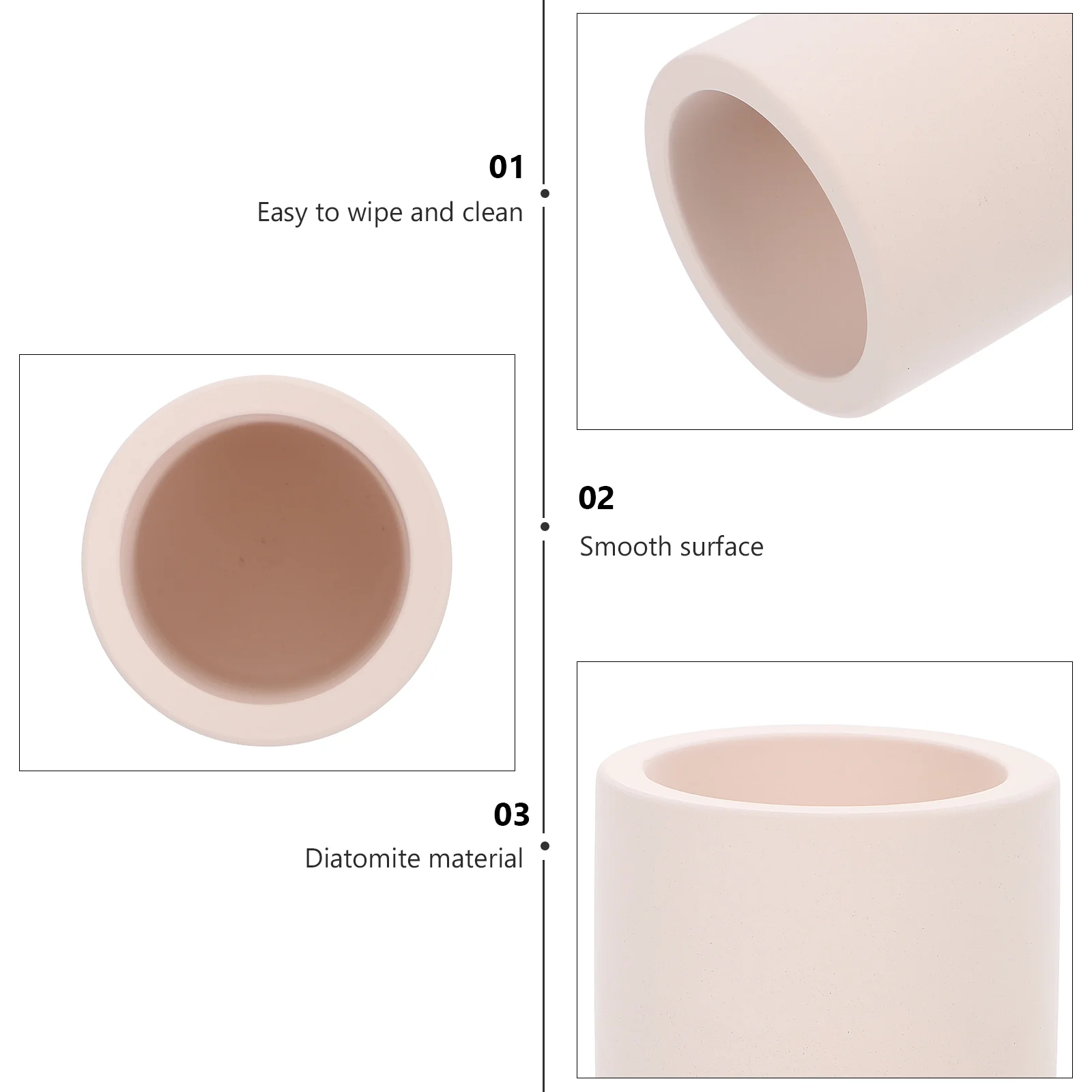 Support de rangement pour brosse à dents en porcelaine, bases pour diatomite, support de terre de diatomée, support rapide