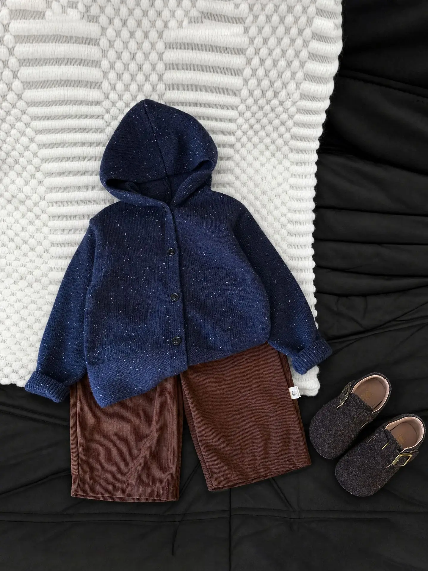 2026 Autumn New Children Sweater Coat Girls Long Sleeve Hooded Knitted Cardigan Cotton Boys Casual Knitwear Kids Clothes