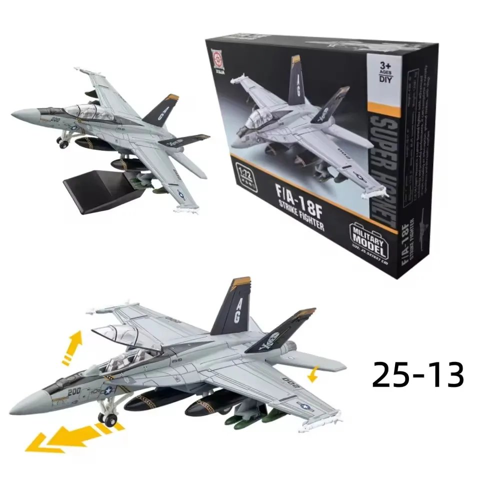 1:72 serie militar creativa US F-18 Super Hornet avión de ataque modelo Fighter Jet para niños regalos de navidad decoración de la habitación