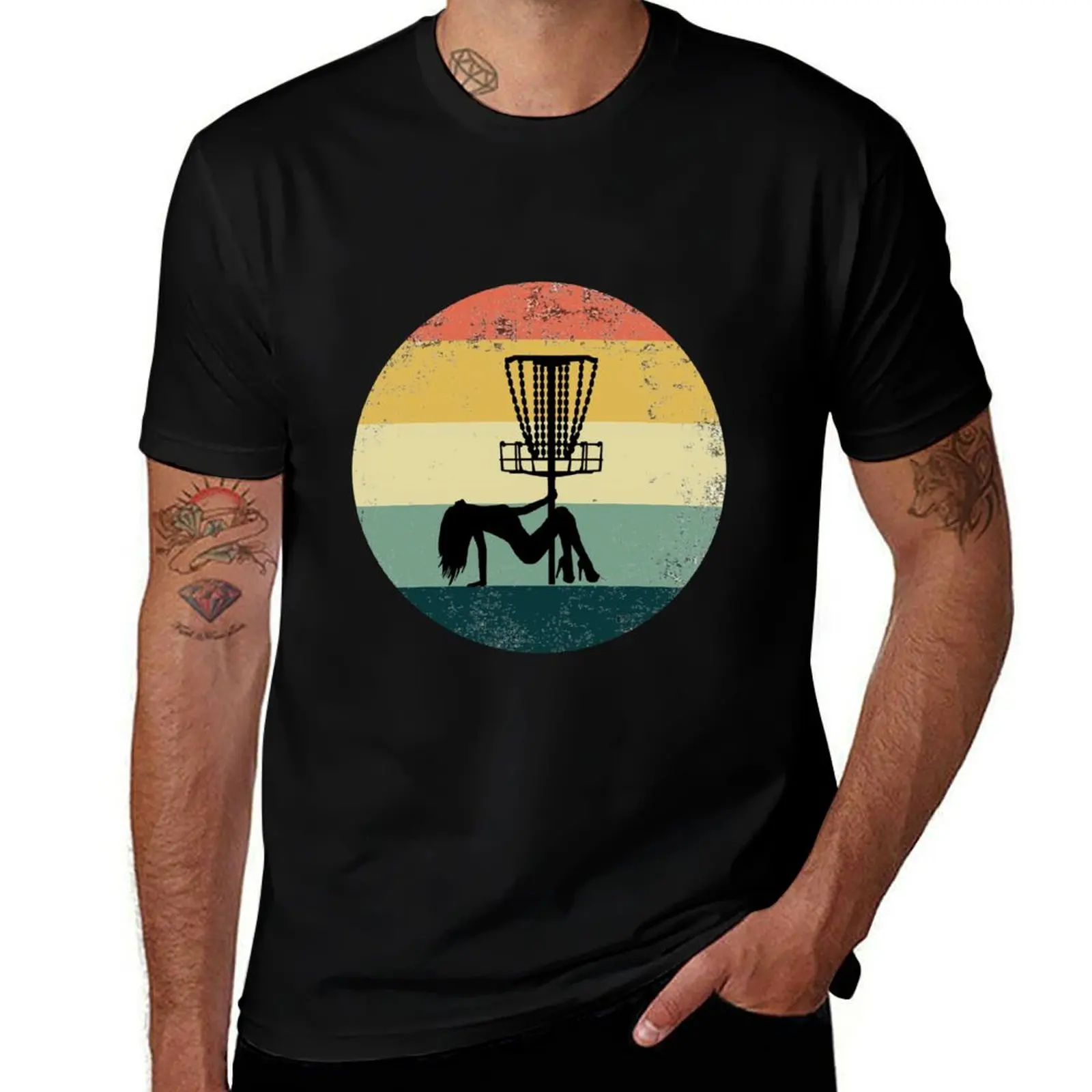 Funny Disc Golf, Pole dancing, for disc golf lover and pole dancing lover T-Shirt Labor Work Casual T-Shirt