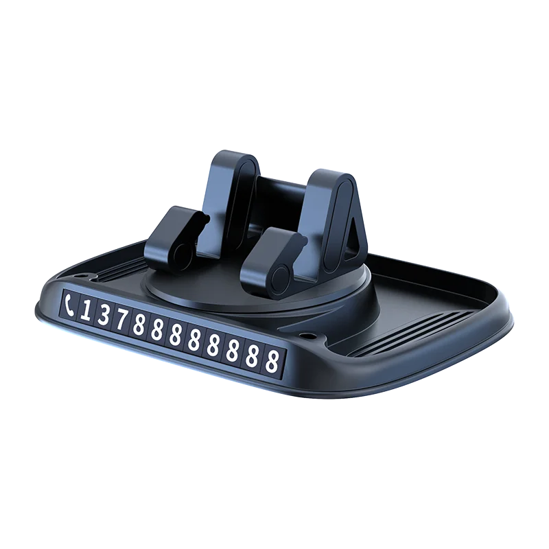 

3-in-1 Car Phone Holder Parking Number Plate & Cable Organizer Washable Gel Suction Cup Universal 7-15mm Heat/Cold Resistant