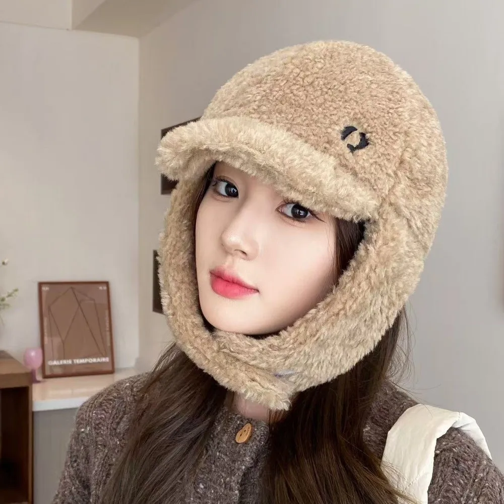 العصرية سميكة سدادات حماية الأذن قبعة أفخم يندبروف إيرفلاب قبعة دافئة الكشمير قبعة الشتاء في الهواء الطلق الدفء الملحقات #3