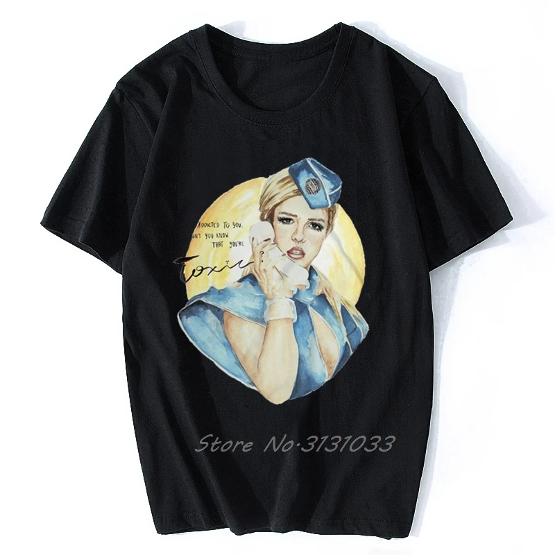 Britney Spears (TOXIC) T Shirt Men O-neck Short Sleeve Tshirt Cotton Tees Streetwear