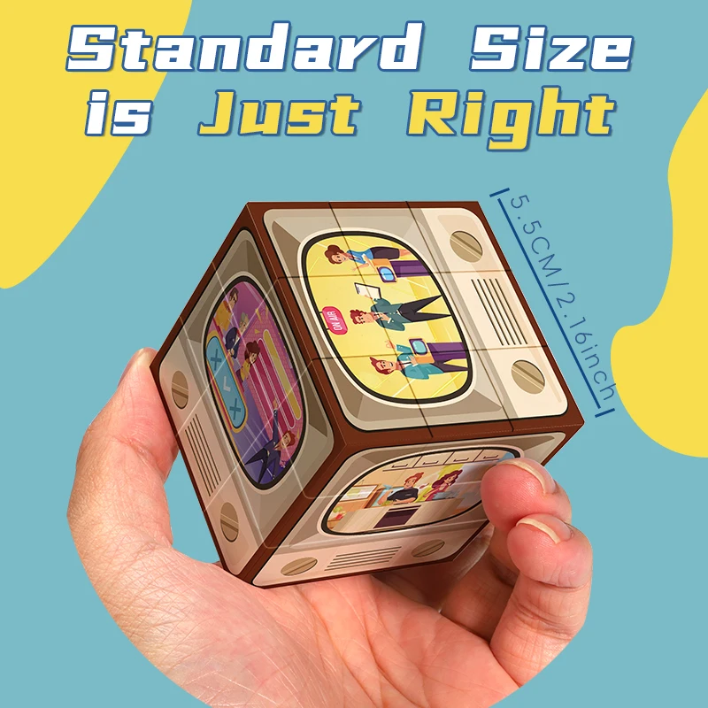 매직 큐브 3x3x3 3DUV 텔레비전 프로그램 스트레스 해소 퍼즐 전문 부드러운 속도 게임 어린이 장난감 선물