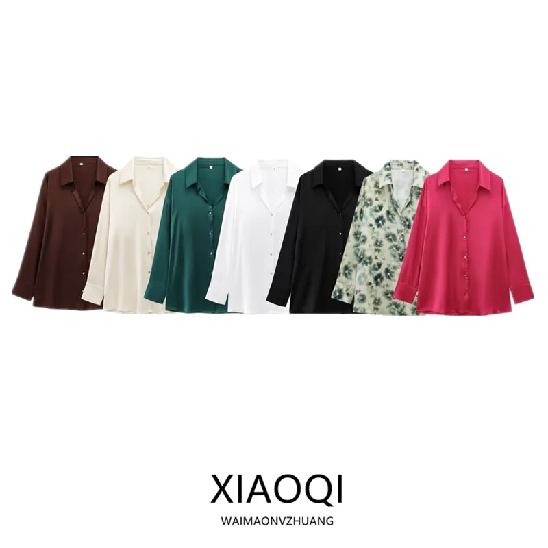 

Весна 2025: Женское свободное длинное платье из шелковистого атласа, универсальное, повседневное, в европейском стиле, тонкое, без растяжения