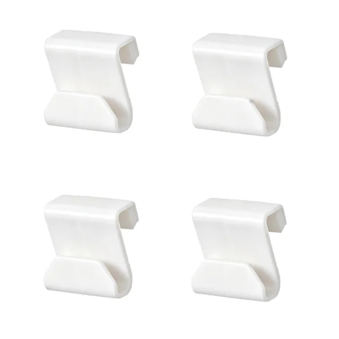 Car Glove Box Hook 4PCS ABS Plastic 2.5x2.7cm For Vehicle Interior Storage Organizer Slim Space Saving Design Easy Install Black