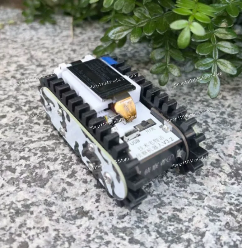 Tank Metal Chassis, Tractor Crawler Robot Car with Movable Camera, App Control for ESP32-S3 / OpenMV