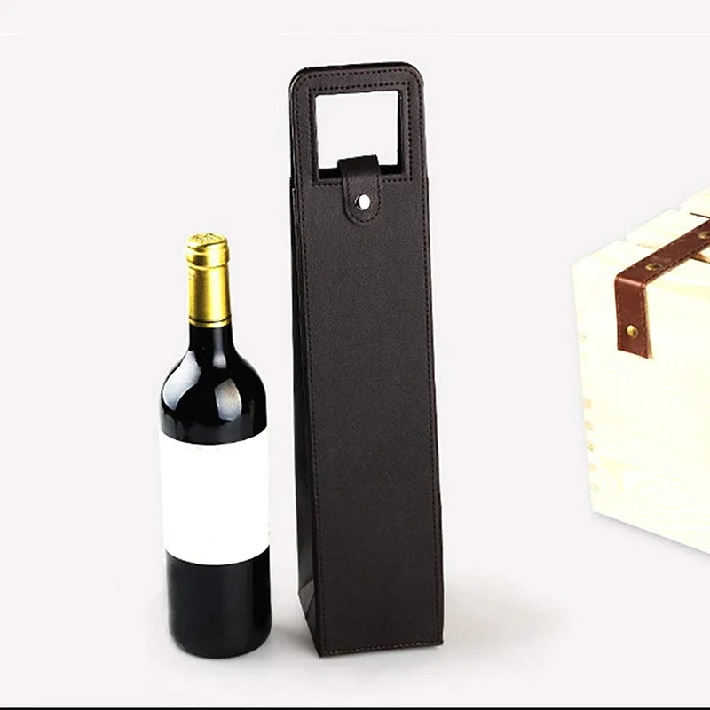 Manufacturers Wholesale Wine Bags Of Wine Packaging Gift Boxes Red Wine Only Leather Box Red Black Brown Orange