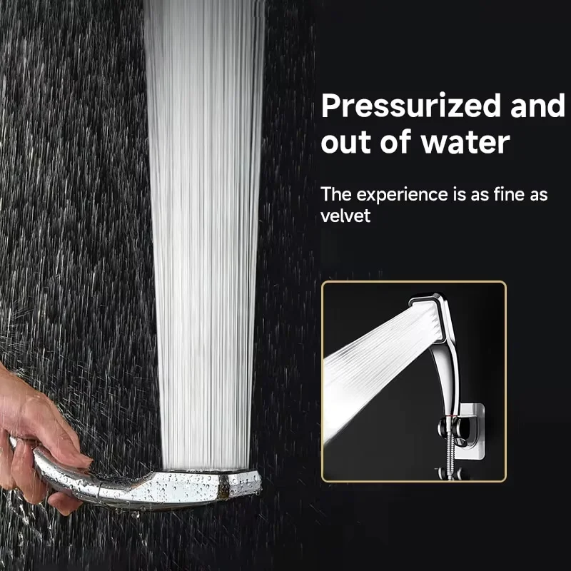 300 Hole Pressurized Dense Water Outlet Shower Head Handheld Square Shower Head Strong Pressure Nozzle Bathroom Accessories image 4