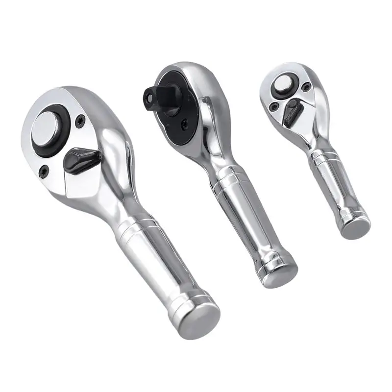 AS94-3PCS Mini Ratchet Wrench 1/4 1/2 3/8 Double Headed Ratchet Wrench Multifunctional 72 Teeth Quick Release Ratchet Wrench