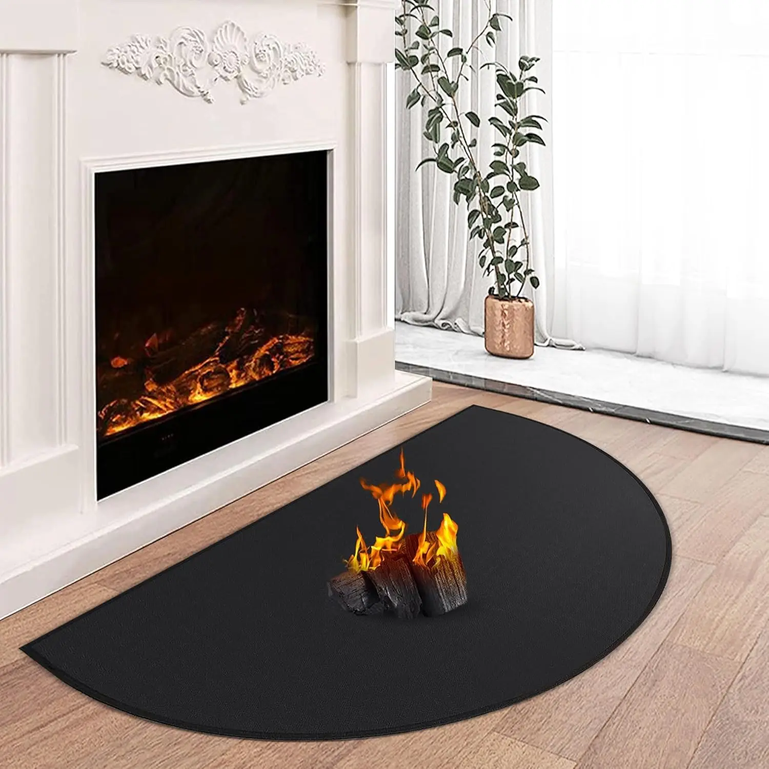 

Hearth Rugs for Fireplaces Fire Resistant, 42 x 24 i h Fireproof Fireplace Mat Hearth Rug, Hearth Pads for Wood Stove Firep