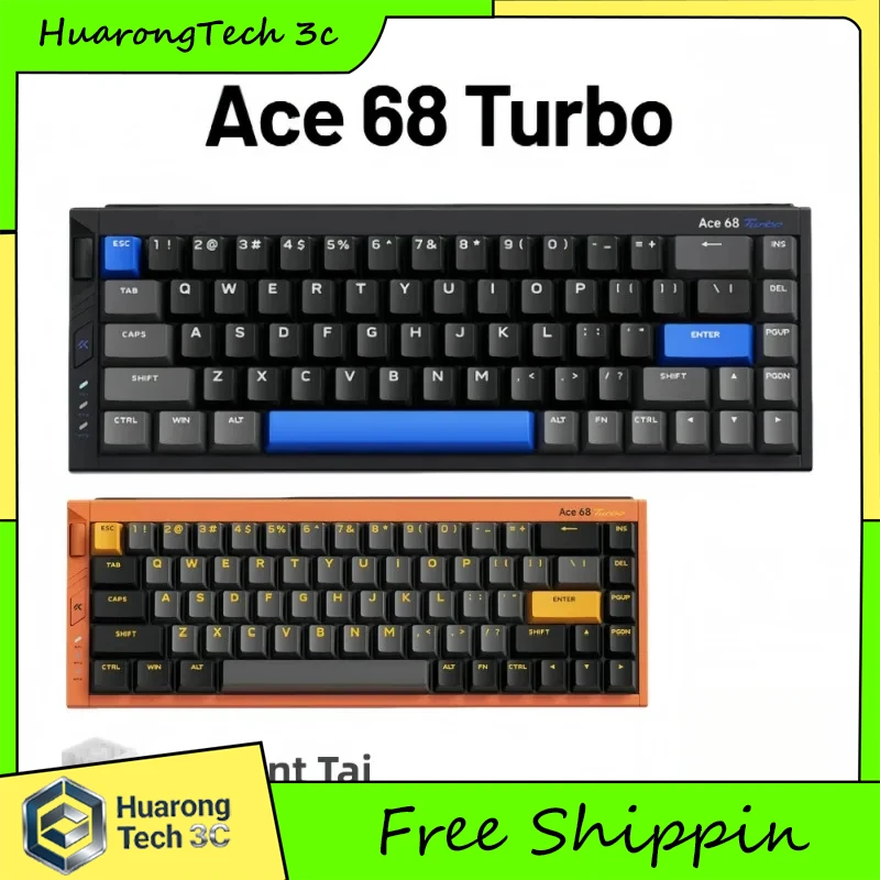 

Ace68 Turbo 16k Wired Magnetic Switch Keyboard Aluminium Alloy 0.001mm E-Sports Ergonomics Low Delay Gamer Keyboards