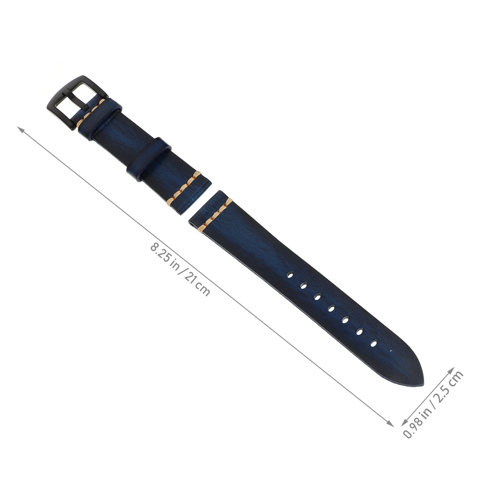 

1pc 20Mm Watch Strap Durable Adjustable Replacement Band Retro Style Buckle Comfortable