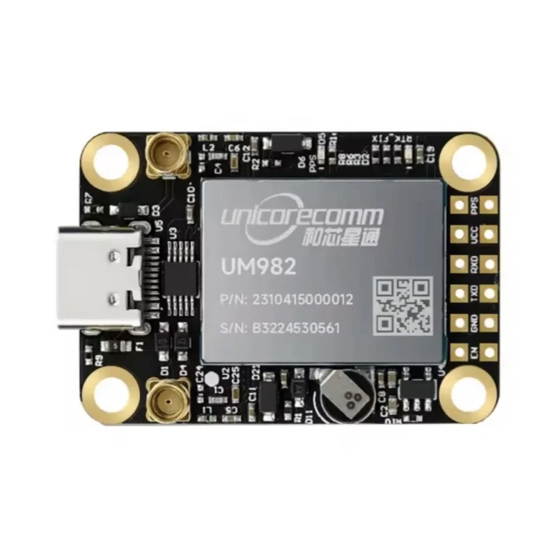 UM982 GNSS module high-precision RTK with BDS GLONASS Galileo QZSS GPS antenna multi-frequency dual-antenna Type C to USB board