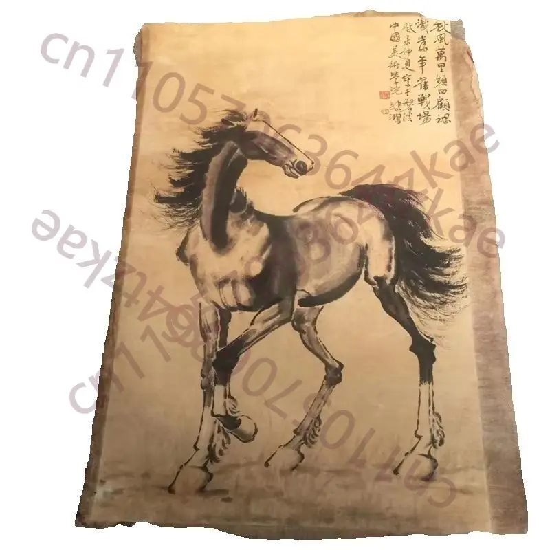 

Коллекция старинных китайских свитков с рисунками на рисовой бумаге, произведения Сюй Бэйхун: «Осенний ветер», «Тысячи ли верных коней»