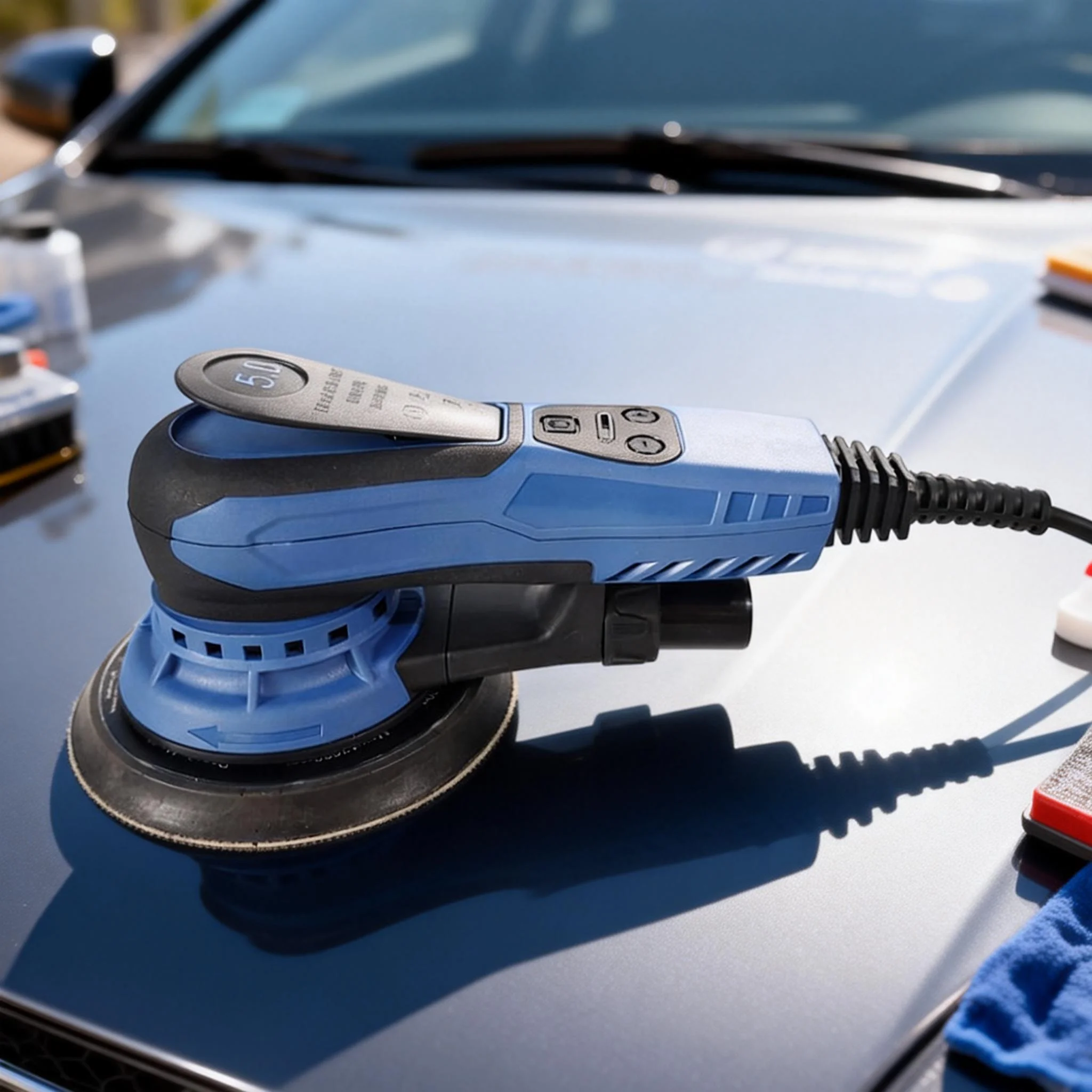 Brushless Random Orbital Sander Multifunction Variable Speed Electric Wired Woodworking Car Paint Machine
