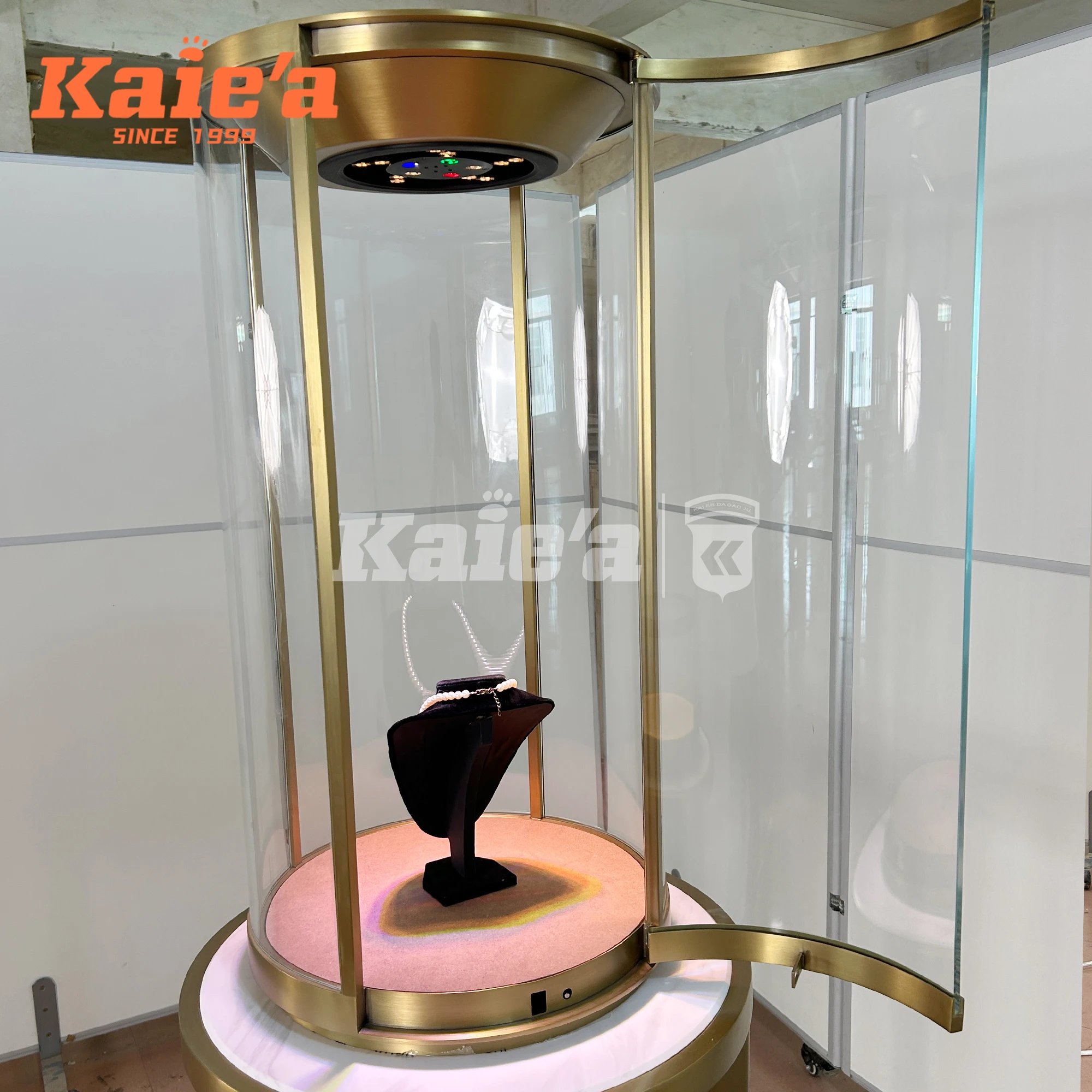 Commercial Grade Product Display Jewelry Display Cabinet Custom Jewelry Cabinets with Kiosk Systems & LED Back Light Technology
