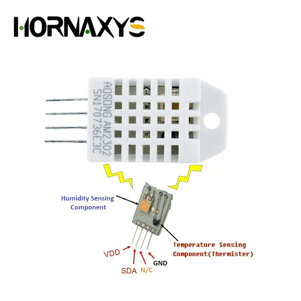 5/10PCS DHT22 Sensor Module DHT-22 Digital Temperature and Humidity Temperature Sensor Diy Kit