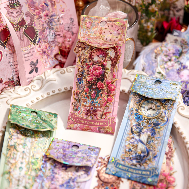 

8 шт., плавающий свет, коллекция мечты, декоративные наклейки для домашних животных, изысканный цветок, креативное украшение, сделай сам, материал для скрапбукинга, наклейка