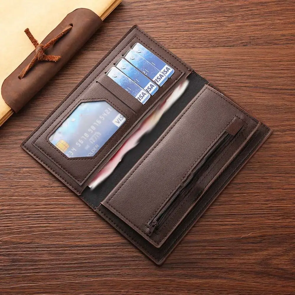 

Elegant Purse Long PU Wallet Card Brand Large Capacity Business Clutch Bag Coin Purse ID Card Holder Men