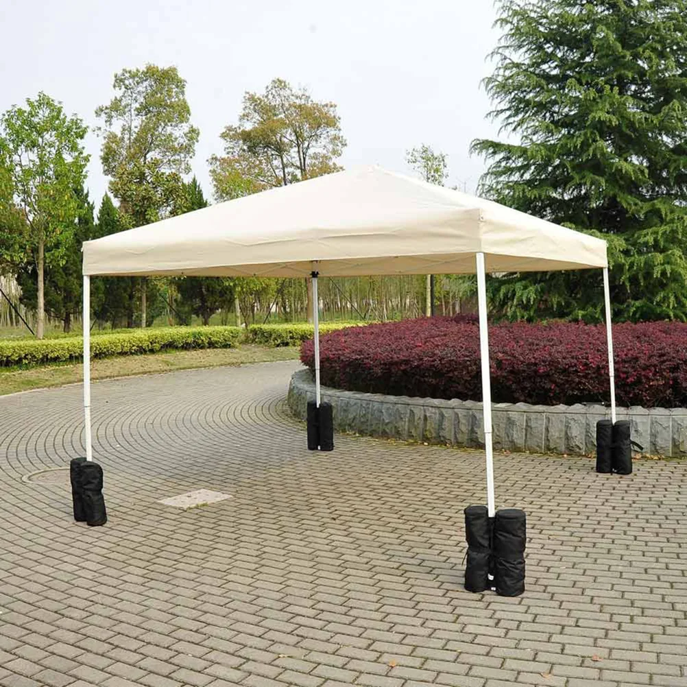4pcs Canopy Weight Bags Heavy Duty Sand Bags For Instant Gazebo Stabilizer Outdoor Camping Beach Festival Sports Black