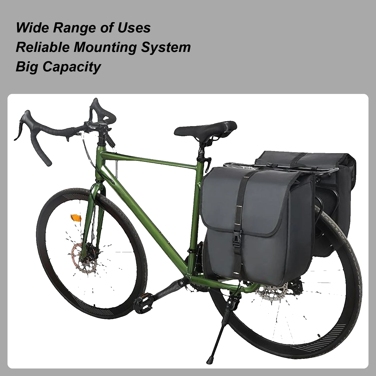 

Panniers Bike Bags 20L Cycling Luggage Pack Waterproof Panniers With Handle For Commuting Travel Urban Riding Mountain Rainy